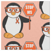 Endmultiple Sklerose: Pinguin mit einem Zeichen Stoff (Nahaufnahme)