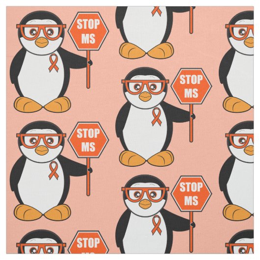 Endmultiple Sklerose: Pinguin mit einem Zeichen Stoff (Muster)