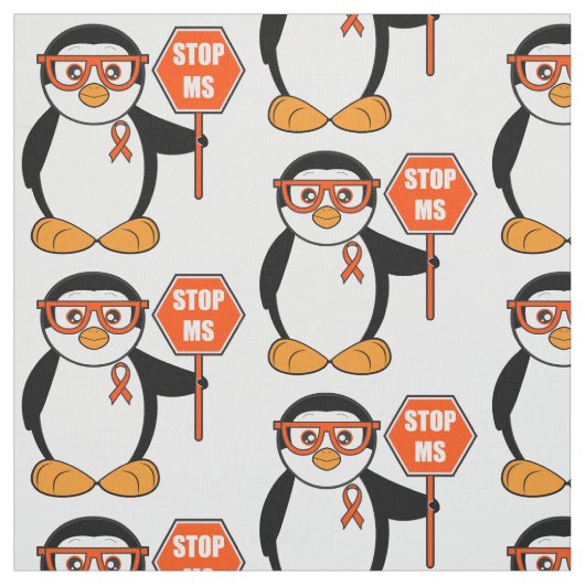 Endmultiple Sklerose: Pinguin mit einem Zeichen Stoff (Muster)