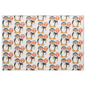 Endmultiple Sklerose: Pinguin mit einem Zeichen Stoff (Fat Quarter (45,7 x 55,9 cm))