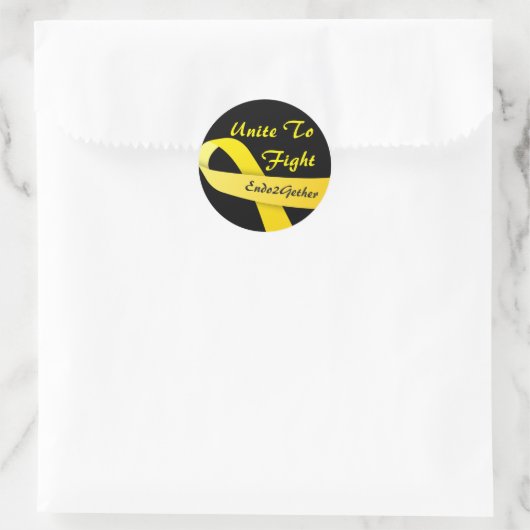 Endo2Gether Logo-Aufkleber Runder Aufkleber (Tasche)