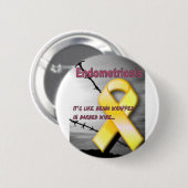 Endo:  Er ist wie im Stacheldraht eingewickelt Button (Vorne & Hinten)