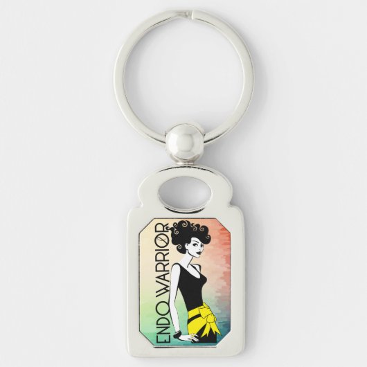 ENDO KRIEGER Rechteck-Metall Keychain Schlüsselanhänger (Vorderseite)