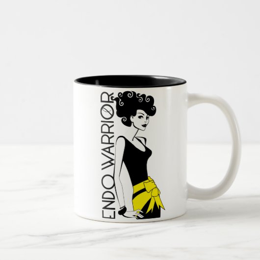 ENDO KRIEGER Schwarzes 11 Unze Zwei-Ton Tasse (Rechts)