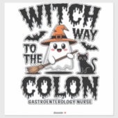 Endo Nurse Halloween Gastrointestinal Nurse Ghost Aufkleber (Blatt)