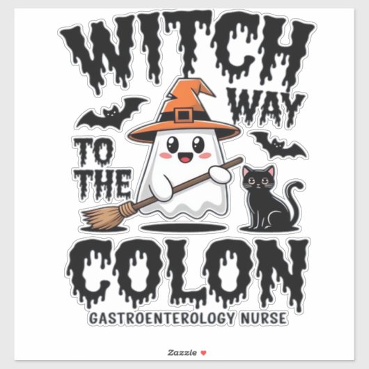 Endo Nurse Halloween Gastrointestinal Nurse Ghost Aufkleber (Blatt)