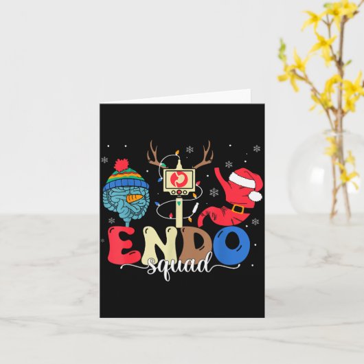 Endo-Squad-Krankenschwester Magen Santa Hut Endosk Karte (Gelbe Blume)