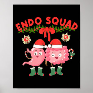 Endo Squad Krankenschwester Magen Santa Hut Endosk Poster