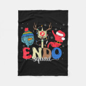 Endo Squad Nurse Stomach Santa Hat Endoscopy Tech Fleecedecke (Vorderseite)