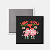 Endo Squad Nurse Stomach Santa Hat Endoscopy Tech Magnet (Vorderseite/Rückseite)