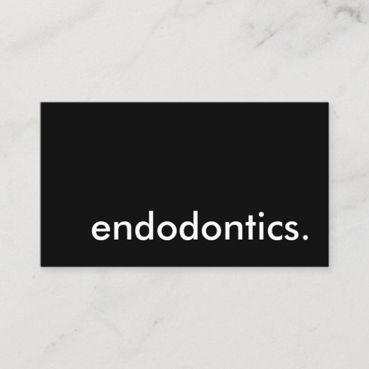 Endodontie. Visitenkarte (Vorderseite)