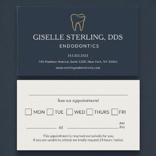 Endodontie-Zahnarzt-Termin-Erinnerung Visitenkarte