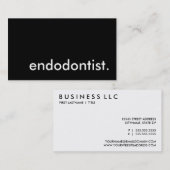 Endodontist. (Farbanpassbar) Visitenkarte (Vorne/Hinten)