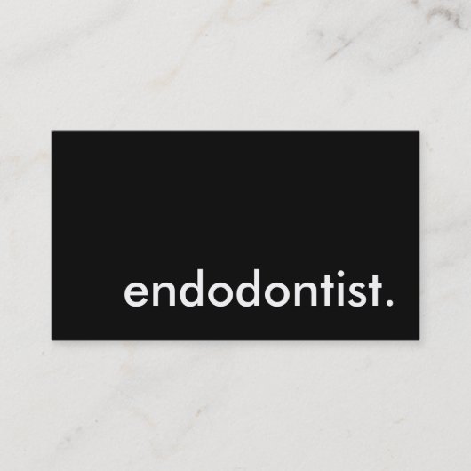 Endodontist. (Farbanpassbar) Visitenkarte (Vorderseite)