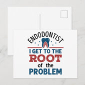 Endodontist Ich komme an die Wurzel des Problems Postkarte (Vorne/Hinten)