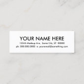 Endodontist. Mini Visitenkarte (Rückseite)