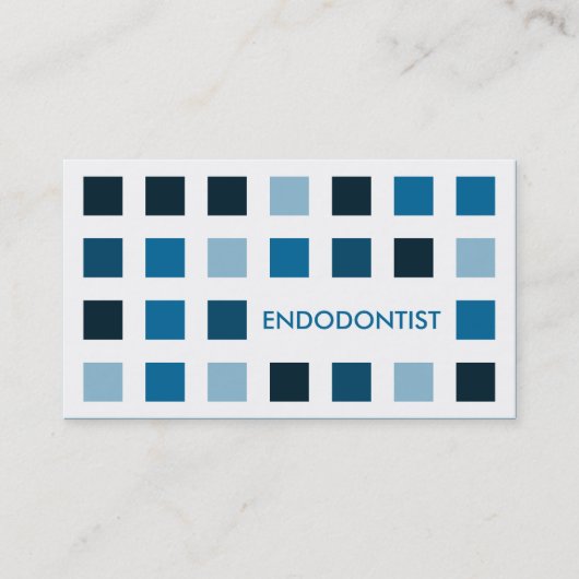 ENDODONTIST (Modquadrate) Visitenkarte (Vorderseite)