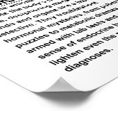 Endokrinologe Poster (Ecke)