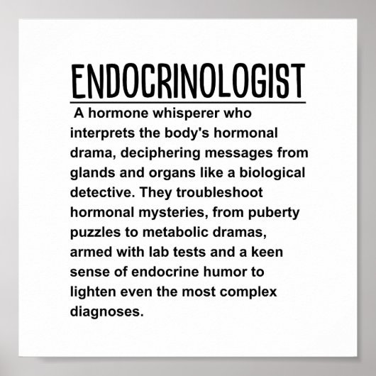Endokrinologe Poster (Vorne)