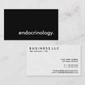 Endokrinologie. Visitenkarte (Vorne/Hinten)