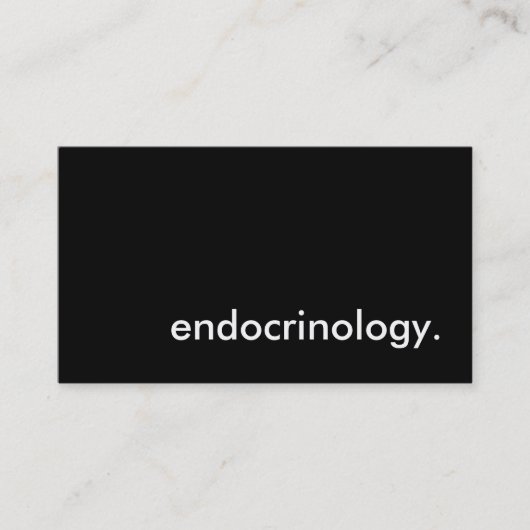 Endokrinologie. Visitenkarte (Vorderseite)