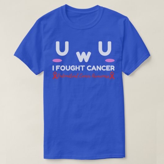 Endometrial Cancer Awareness I Fought Cancer UwU G T-Shirt (Design vorne)