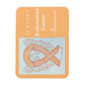 Endometrial Cancer Awareness Ribbon Angel Magnete (Vertikal)