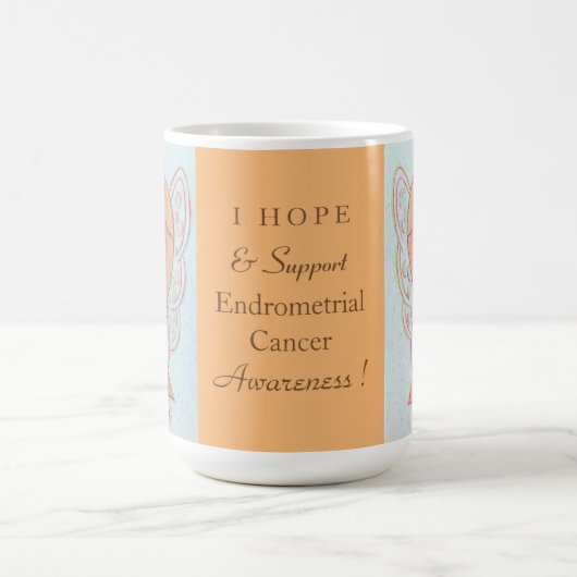 Endometrial Cancer Awareness Ribbon Angel Tasse (Mittel)