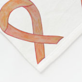 Endometrial Cancer Awareness Ribbon Fleece Blanket (Ecke)