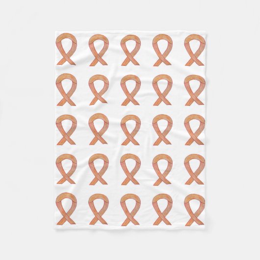 Endometrial Cancer Awareness Ribbon Fleece Blanket (Vorderseite)