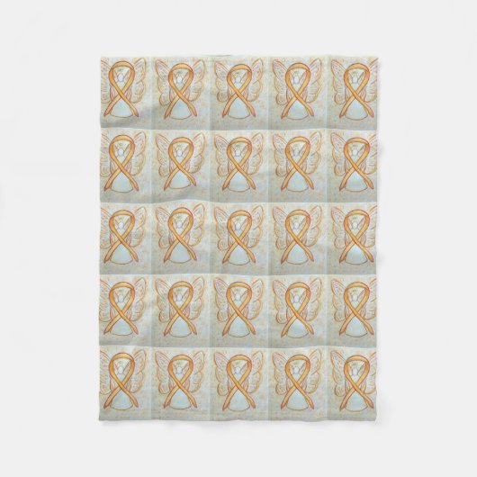 Endometrial Cancer Awareness Ribbon Soft Blankets Fleecedecke (Vorderseite)