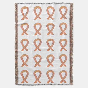Endometrial Cancer Awareness Ribbon Throw Blanket Decke