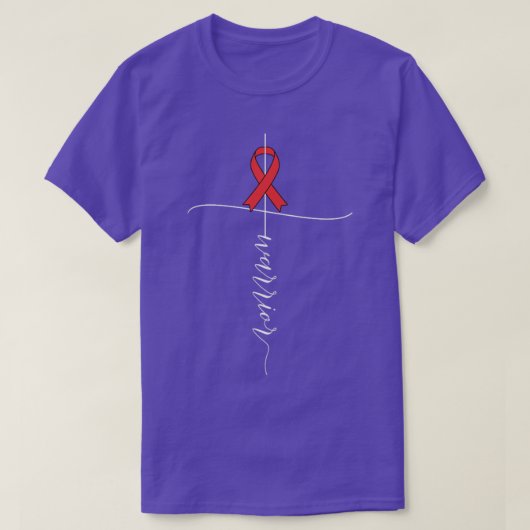 Endometrial Cancer Awareness Warrior Peach Ribbon T-Shirt (Design vorne)