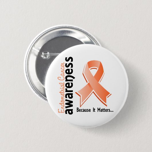 Endometrial Krebs-Bewusstsein 5 Button (Vorne & Hinten)