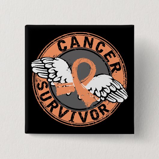 Endometrial Krebs des Überlebend-14 Button (Vorderseite)