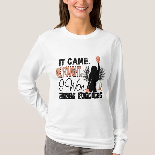 Endometrial Krebs des Überlebend-22 T-Shirt (Vorderseite)