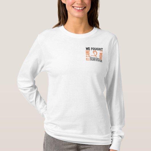 Endometrial Krebs des Überlebend-5 T-Shirt (Vorderseite)