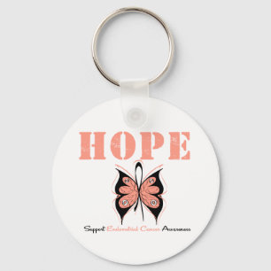 Endometrial Krebs-Hoffnungs-Schmetterling Schlüsselanhänger