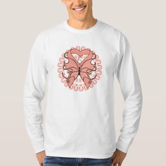 Endometrial Krebs-Schmetterlings-Kreis der Bänder T-Shirt (Vorderseite)