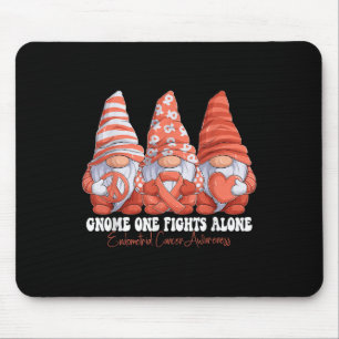 Endometrialer Krebs Aufklärungsmonat Peach Ribbon  Mousepad