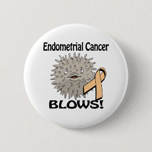 Endometrialer Krebs bläst Sensibilisierungsdesign Button