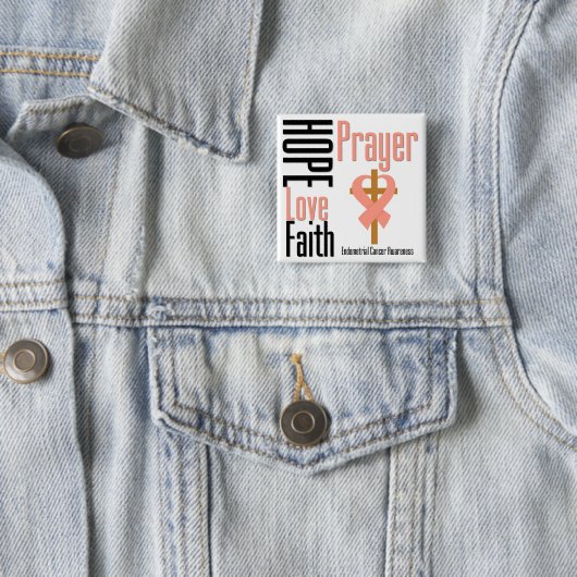 Endometrialer Krebs Hoffnung Liebe Glaubensgebet K Button (Beispiel)