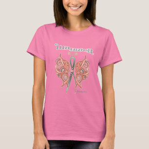 Endometrialer Krebs Krieger keltischer Schmetterli T-Shirt