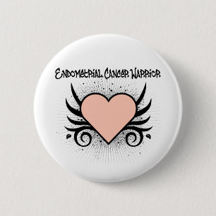 Endometrialer Krebs Kriegerherz Button