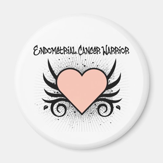 Endometrialer Krebs Kriegerherz Magnet (Vorne)