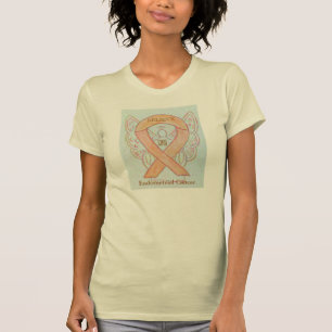 Endometrialer Krebs Peach Awareness Ribbon Shirt