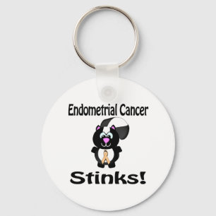 Endometrialer Krebs stinkt Skunk Awareness Design Schlüsselanhänger
