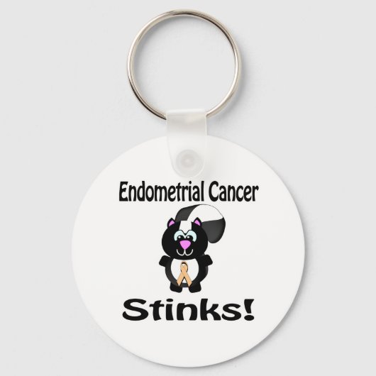 Endometrialer Krebs stinkt Skunk Awareness Design Schlüsselanhänger (Vorderseite)