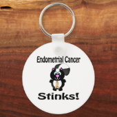 Endometrialer Krebs stinkt Skunk Awareness Design Schlüsselanhänger (Vorderseite)