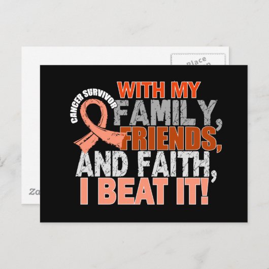 Endometrialer Krebs Überlebender Familienfreunde G Postkarte (Vorne/Hinten)